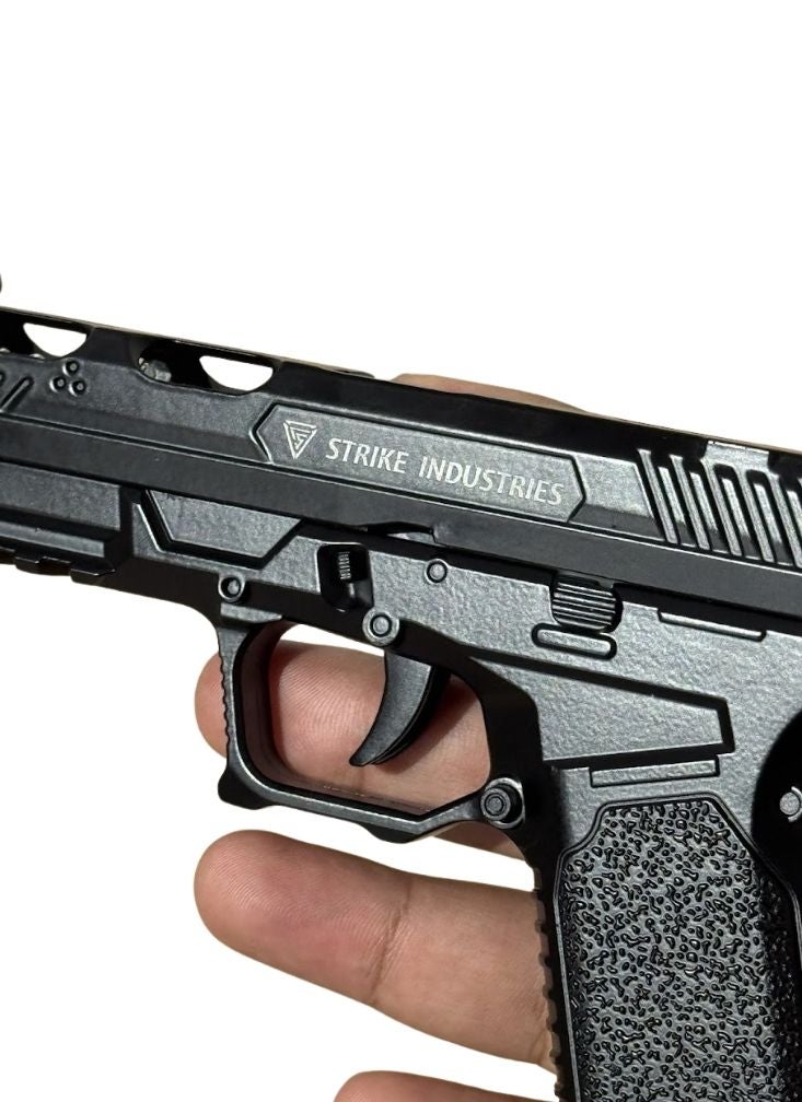 Strike Industries Alloy BB Pistol With Silencer Cylinder Toy for Kids with 400 BB Bullets – Tactical Style Metal Toy Gun - Image 2